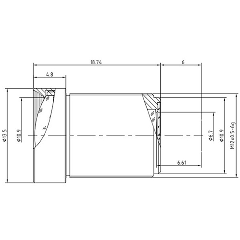 1 2.3 Inch 5.4mm 10MP Non Distortion Lens For Gopro XiaomiSpecification