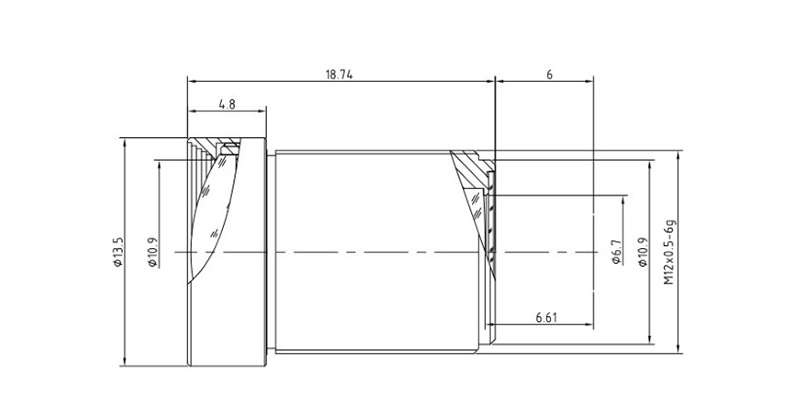 5.4mm 12.3inch M12 NDVI Lens Mapping 10MP No Distortion Lens Specification